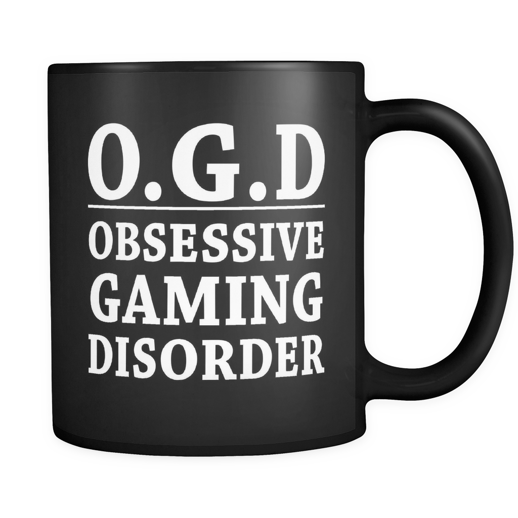 OGD Obsessive Gaming Disorder Black Mug - Funny Gamer Gift