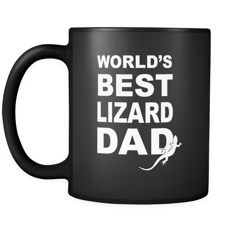 Lizard Dad Black Mug