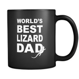Lizard Dad Black Mug