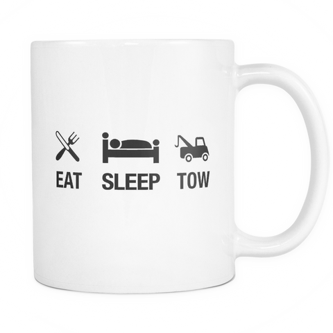 Eat Sleep Tow Mug - Funny Tow Truck Gift