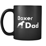 Boxer Dad Black Mug