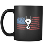 Crane Operator USA Flag Mug