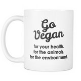 Go Vegan Mug - Gift for Vegan