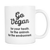 Go Vegan Mug - Gift for Vegan