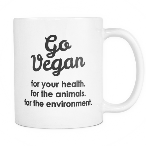 Go Vegan Mug - Gift for Vegan