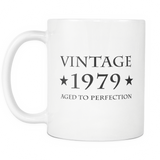 Vintage 1979 Aged To Perfection White Mug