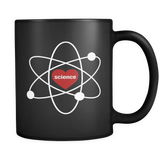 I Love Science Black Mug