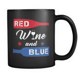 Red Wine And Blue Black Mug