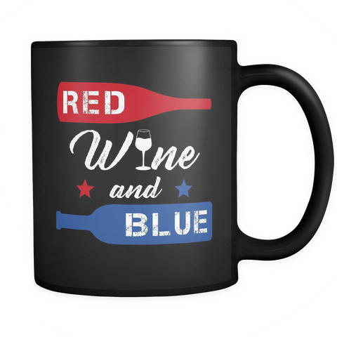 Red Wine And Blue Black Mug