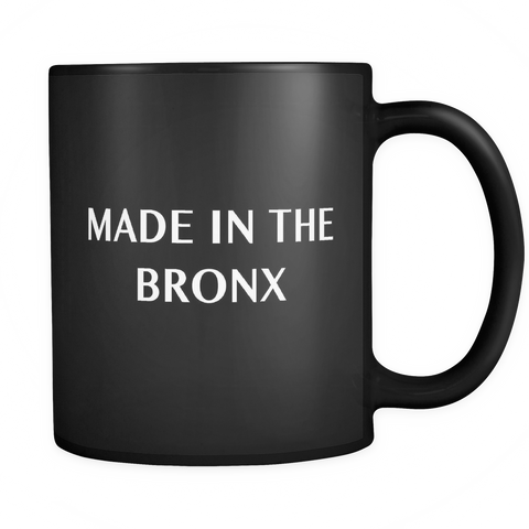 Made In The Bronx Black Mug