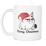 Merry Christmas Grumpy Cat White Mug