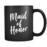 Maid Of Honor Black Mug
