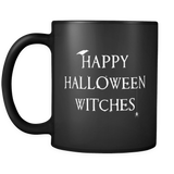 Happy Halloween Witches Mug in Black