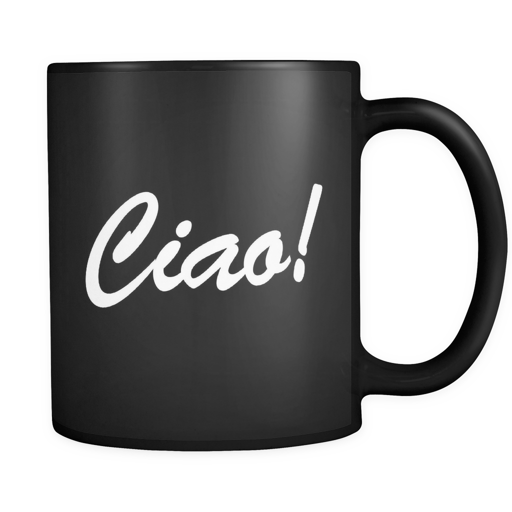 Funny Italian Ciao! Black Mug