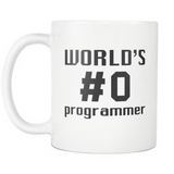 World's #0 Programmer White Mug