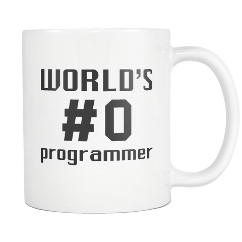 World's #0 Programmer White Mug