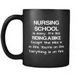 Nursing School Is Easy Black Mug