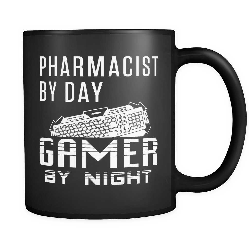Pharmacist By Day Gamer By Night Black Mug