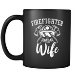 Firefighter Wife Black Mug