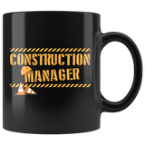Construction Manager 11oz Black Mug