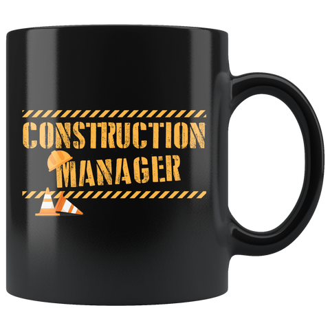 Construction Manager 11oz Black Mug