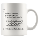 Coffee Programming Code  11oz White Mug