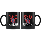 SEO Ninja 11oz Black Mug