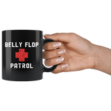 Belly Flop Patrol 11oz Black Mug