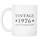 Vintage 1976 Aged To Perfection White Mug