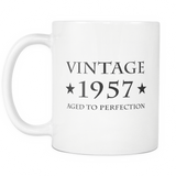 Vintage 1957 Aged To Perfection White Mug
