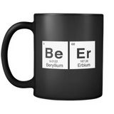 Beer Periodic Elements Black Mug - Funny Beer Lover Mug