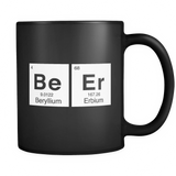 Beer Periodic Elements Black Mug - Funny Beer Lover Mug