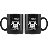 Rockin' The Spoiled Wife Life 11oz Black Mug