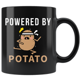 Powered By Potato 11oz Black Mug