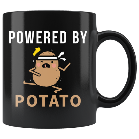 Powered By Potato 11oz Black Mug