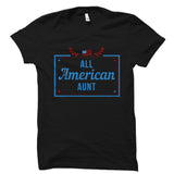 All American Aunt Black Shirt