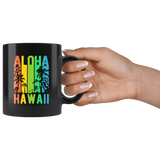 Aloha Hawaii 11oz Black Mug
