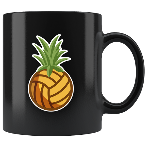 Pineapple Volleyball 11oz Black Mug