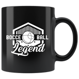 Bocce Ball Legend 11oz Black Mug