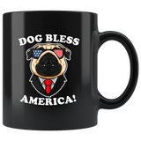 Dog Bless America! 11oz Black Mug