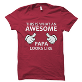 This is what an AWESOME Papa looks like T-Shirt