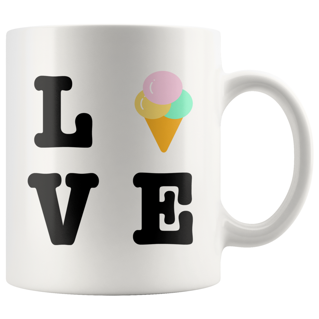 Ice Cream Love White Mug