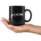Groom 11oz Black Mug