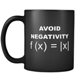 Avoid Negativity Science Mug in Black