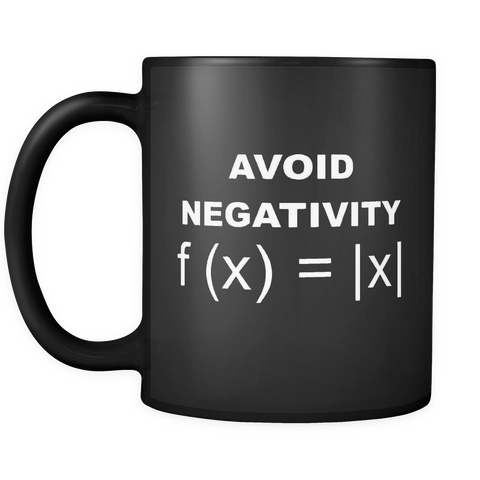 Avoid Negativity Science Mug in Black