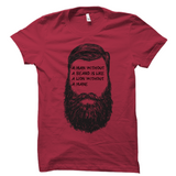A Man Without a Beard Shirt