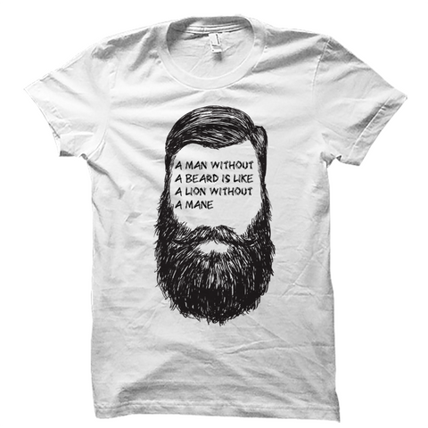 A Man Without a Beard Shirt