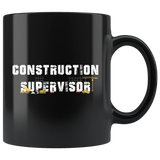 Construction Supervisor 11oz Black Mug