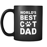 World's Best Cat Dad Black Mug