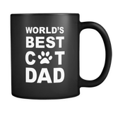 World's Best Cat Dad Black Mug